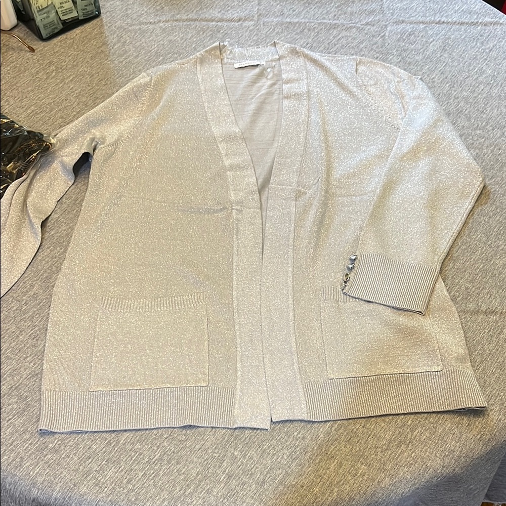 Staccato Silver Cardigan Sweater